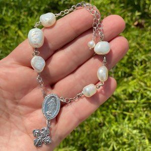 Pearl 925 sterling silver handmade bracelet